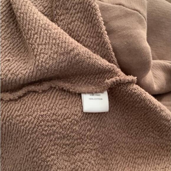 Bobi French Terry Tunic In Java Funnel Neck Waist Adjustable Drawstring Medium - Picture 9 of 10